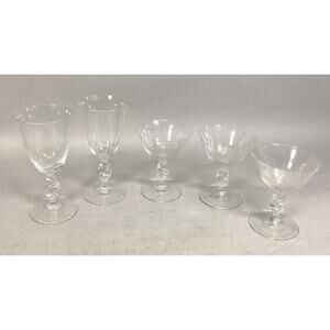 Set Of 5 - Wine Glasses And Water Goblets